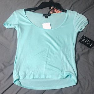 Light blue crop top